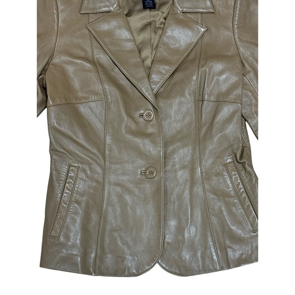 Frenchi Lambskin Leather Jacket Coat Women's Medium Classic Soft Chic Minimalist - Picture 8 of 12